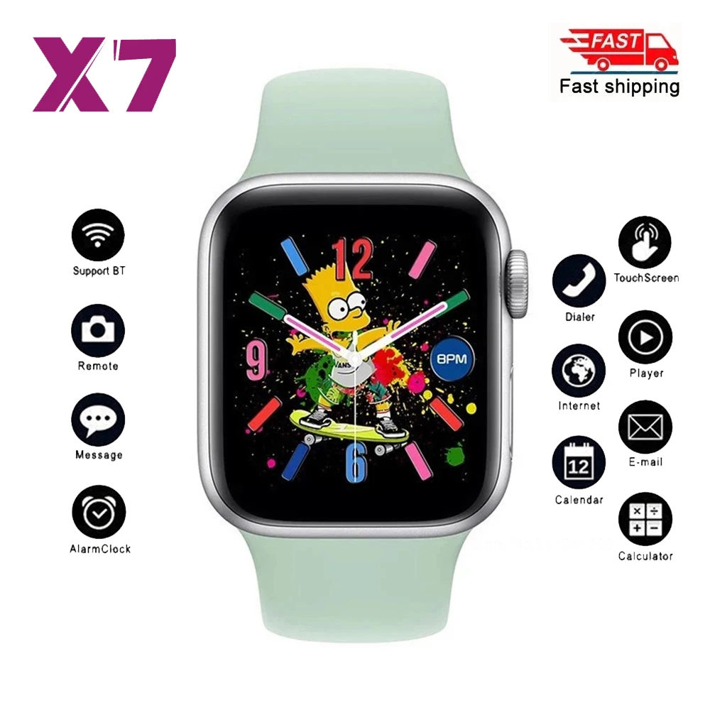IWO W46 X7 Smartwatch 2021 Bluetooth Call Watches Womem Smart Watch Heart Rate Fitness Tracker for Smart Fone Xiaomi PK W26 T500