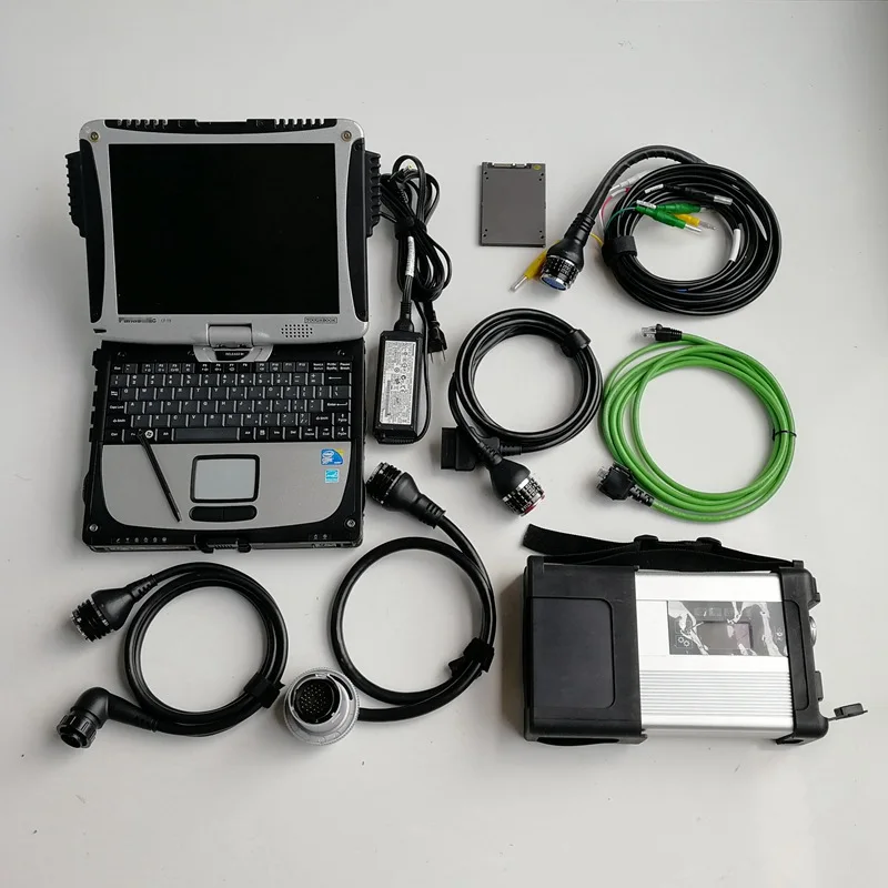 MB Star C5 SD Connect C5 Auto diagnosis Tool Code Scanner V12/ Software installed well on used laptop Toughbook PC CF19 I5 - Цвет: SSD