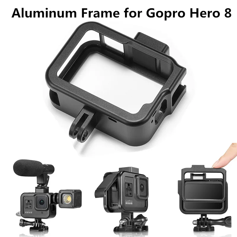 Для Gopro аксессуары алюминиевая рамка крепление с защитной оболочкой чехол для GoPro Hero 8 черный корпус камеры
