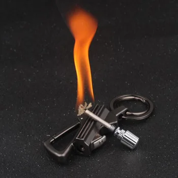 

Fire Starter Encendedor Torch Lighter Isqueiro Free Fire Flint Fire Starter Outdoor Survival Tool Key Chain A Bottle Opener
