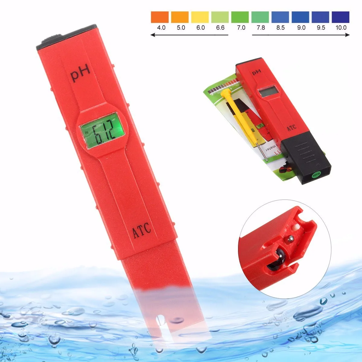 JIGUOOR высокая точность Карманный цифровой тестировщик дозиметра карандашного типа ЖК-дисплей ph монитор для Напитки Еда лаборатории аквариума воды в бассейне измерительный инструмент