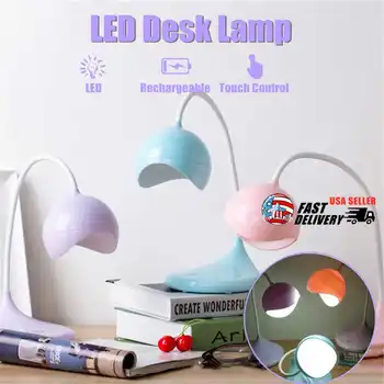 

USB Rechargeable LED Reading Light Desk Lamp Dimmable 360 Degree Rotation Study Night Light Touch Control Indoor Lighting