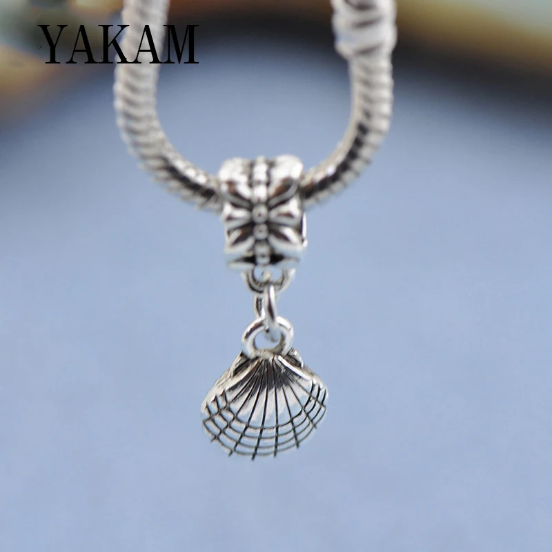 Fit браслет Pandora очаровательные милые морские раковины кулон раковины бусины Медузы Висячие женские ювелирные изделия подарок браслет аксессуары