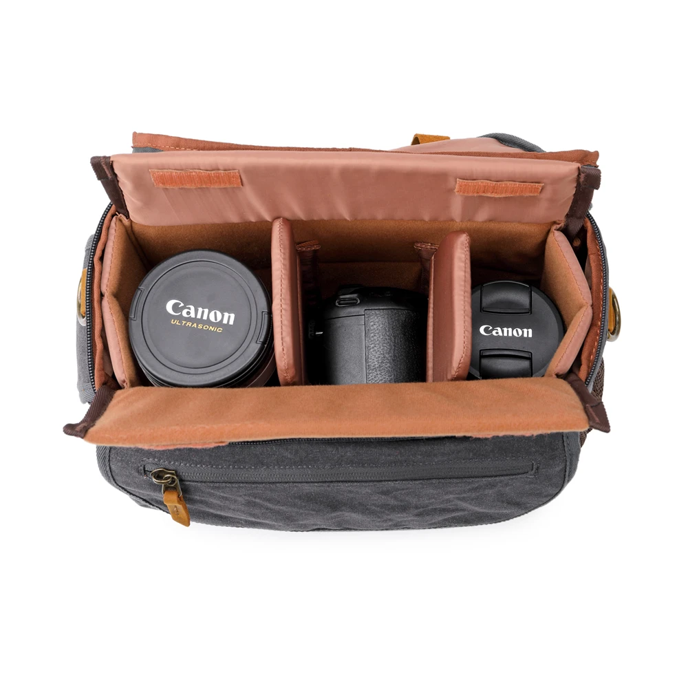 Bolsa de Ombro para Câmera Tripé para Fotografia Vintage à Prova D'água para Canon Profissional Nikon Sony ou Slr - Image 4
