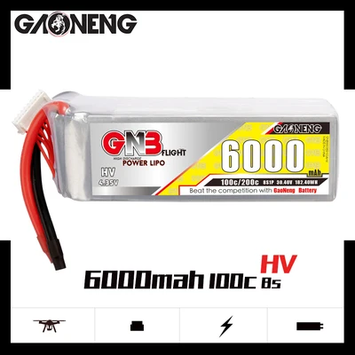 GAONENG GNB 6000mAh 8S 30.4V 100C/200C Light Weight HV Lipo Battery XT90S Plug for FPV Drone RC Helicopter Car Boat UAV Parts | Игрушки и