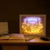 Рамка для фотографий Cadre Foto Art Decor лампа свет 3D ночной бумажный узор Картина светодиодный стол Porta retrato Otoramki Марко 2 - Цвет: A