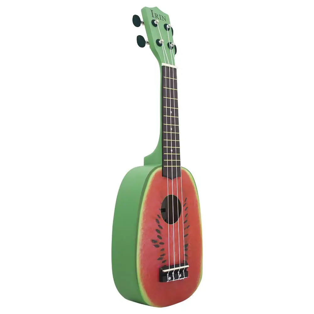 

IRIN 21 Inch 12 Fret 4 String Basswood Ukulele Electric Acoustic Guitar Watermelon Style Ukelele for Musical Instrument Lover