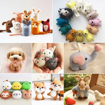 

Wool Felt Poke Fun Handmade DIY Kit Material 45 Colors/lot (including Tools) Hand Tool Kit DIY Wool Felt Toys Gift Decoration