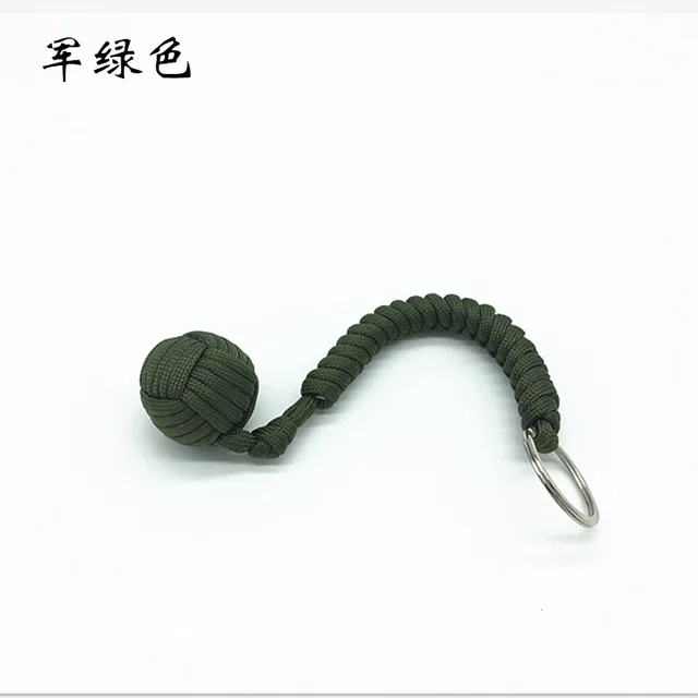 Outdoor Security Protection Black Fist Steel Ball for Girl Bearing Self Defense Lanyard Survival Key Chain Broken Windows