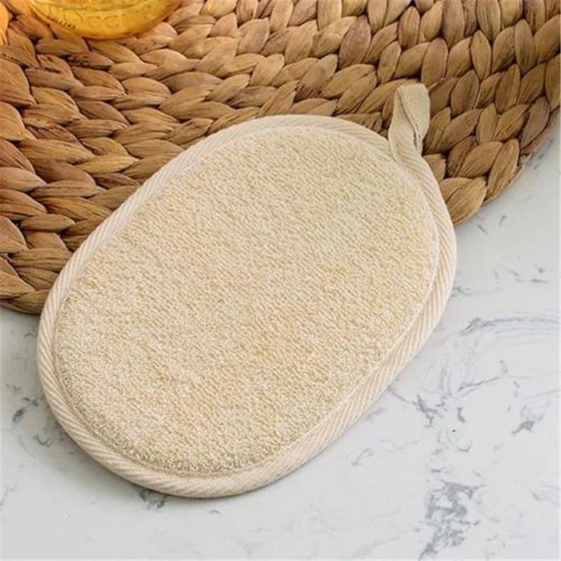 1PCS Natural Bristle Body Brush Loofah Effective Exfoliating Bath Brush Massage Shower Loofah Back Spa Bath Shower Sponge Scrub