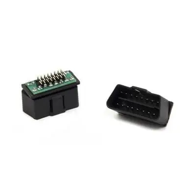 OBD2 16pin штекер соединитель 90 градусов розетка игла заглушка OBDii Автомобильный диагностический интерфейс - Название цвета: 12V