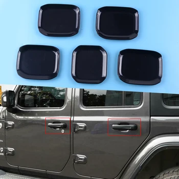 

DWCX 5pcs Car ABS Glossy Black Exterior Door Handle Bowl Cover Cup Trim Fit For Jeep Wrangler JL 2019 4-Door