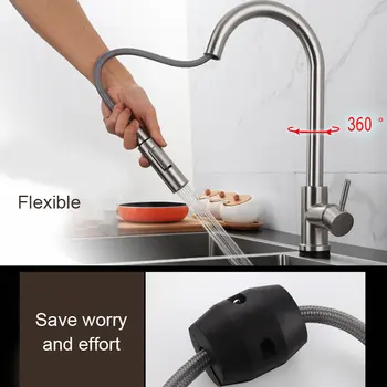 

Newe Touch Sensor Stainless Steel Kitchen Faucet with Pull Down Sprayer Smart Kitchen Sink Faucets with Pull Out Sprayer
