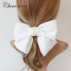 Large Hair Clips Hair Bows Women Bowknot Satin Two Layer Butterfly Bow Hairpins Girls Hair Accessories Free Shipping