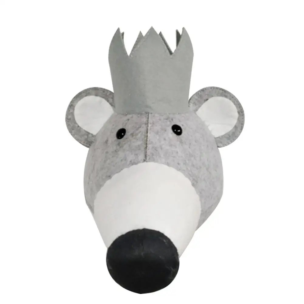 Animal de Pelúcia Montagem na Parede Boneca para o Berçário Decoração do Quarto Europeu Pelúcia Sentiu Bonito Animal Escola Crianças 3d 23 High Quality Brinquedos e hobbies