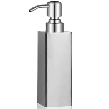 

Stainless Steel Soap Dispenser Refillable Liquid Hand Soap Dispenser Perfect for Kitchen Bathroom Hotel(8.45Ounce/250ML)