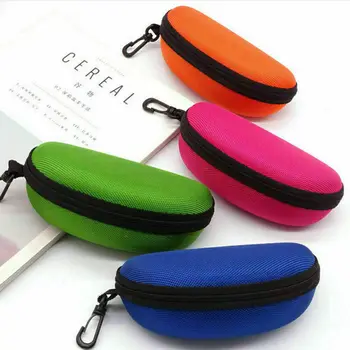 

Zipper Eye Glasses Sunglasses Clam Shell Hard Case Protector Box Portable