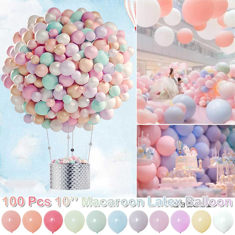

100/200Pcs Latex Balloons Candy Rainbow Color Party DIY Balloons for Wedding Graduation Kids Birthday Party Happy Birthday D35