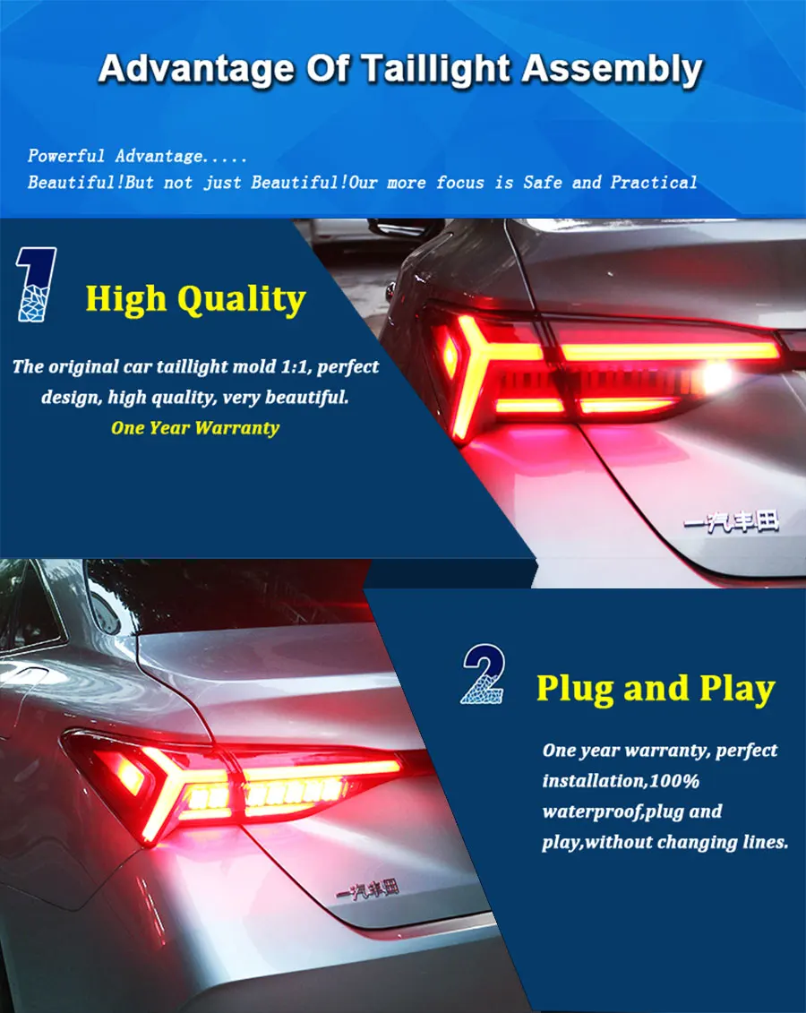 Светодиодный фонарь светильник s в сборе для Toyota Avalon- светодиодный задний фонарь стоп-сигнал заднего хода светильник беспроводной сзади Резервное копирование лампа DRL для хвостовой части автомобиля светильник s