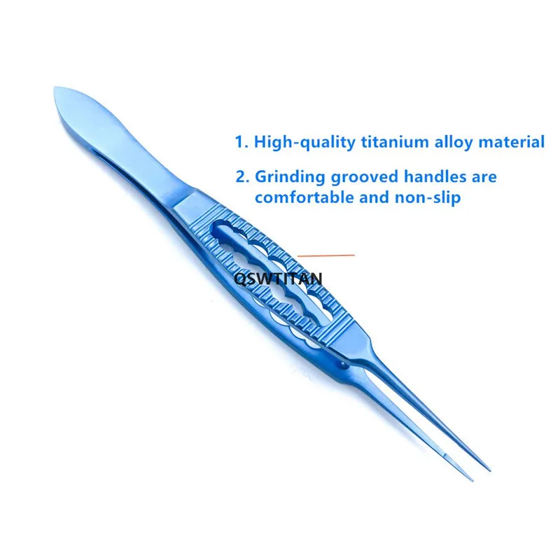 New Titanium Mcpherson Tying Forcep standard Tweezers ophthalmic surgical instrument Angled/ straight shafts 108mm long