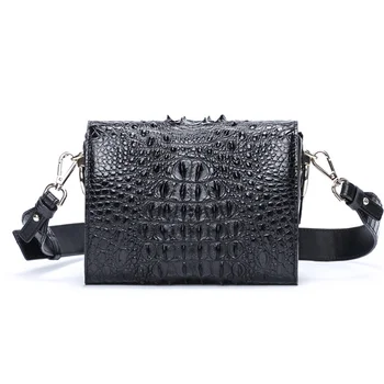 

YILUNXI New lady fringed handbag Fashion elegant shoulder bag Crocodile leather cross-body bag Large capacity shoulder bag