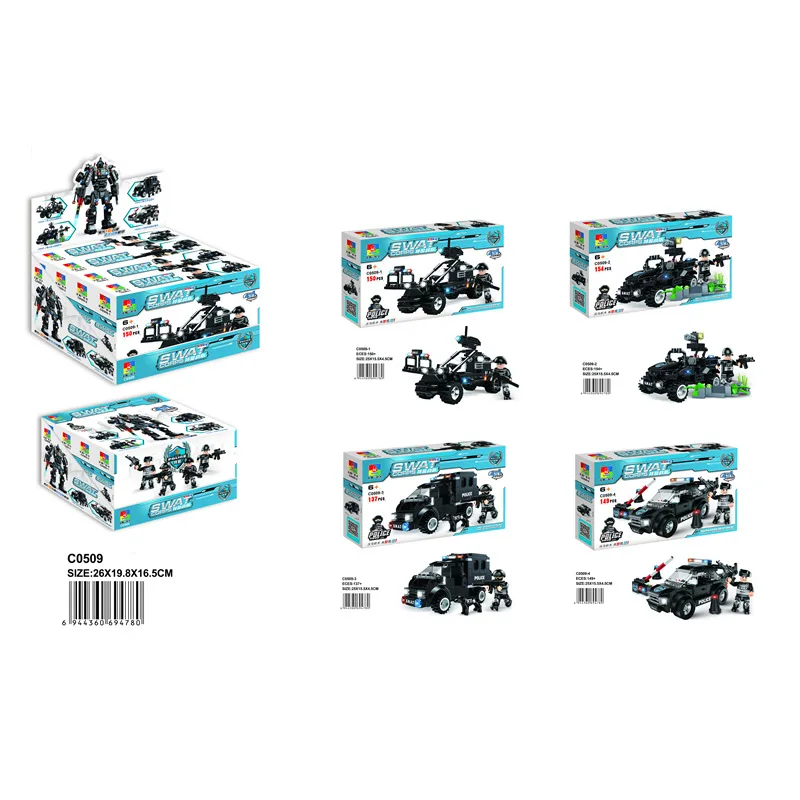 

Wma Military Proof Swat Building Blocks SWAT Armed Explosion-Proof Vehicle Robot C0508 C0509 Toy