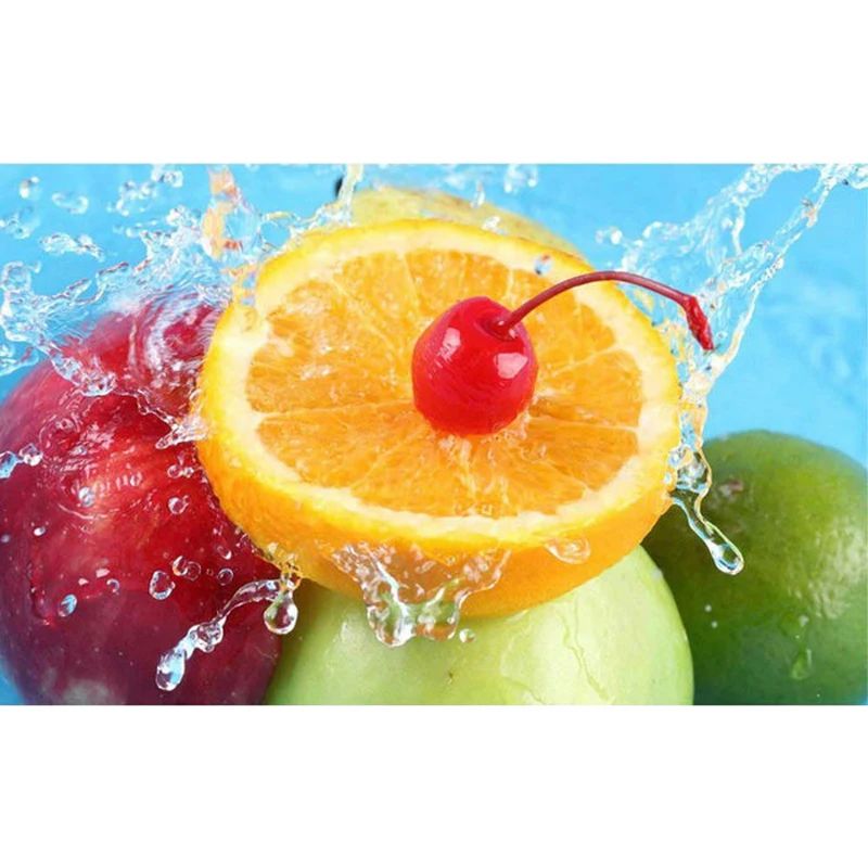 

5D DIY Fruit Diamond Embroidery Kitchen Wall Decor Diamond Painting Full Square Round Mosaic Rhinestone Picture