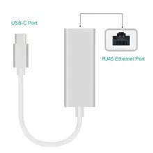 USB C к RJ45 Ethernet адаптер USB 3,1 type C сетевой адаптер 1000 Мбит/с разработан с тонким металлическим дизайном, легко носить с собой S18