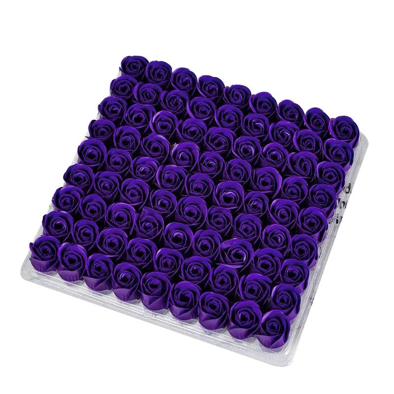 81 Pcs Rose Bath Body Flower Floral Soap Scented Rose Flower Essential Oil Floral Guest Soap Wedding Party Valentine'S Day Gift
