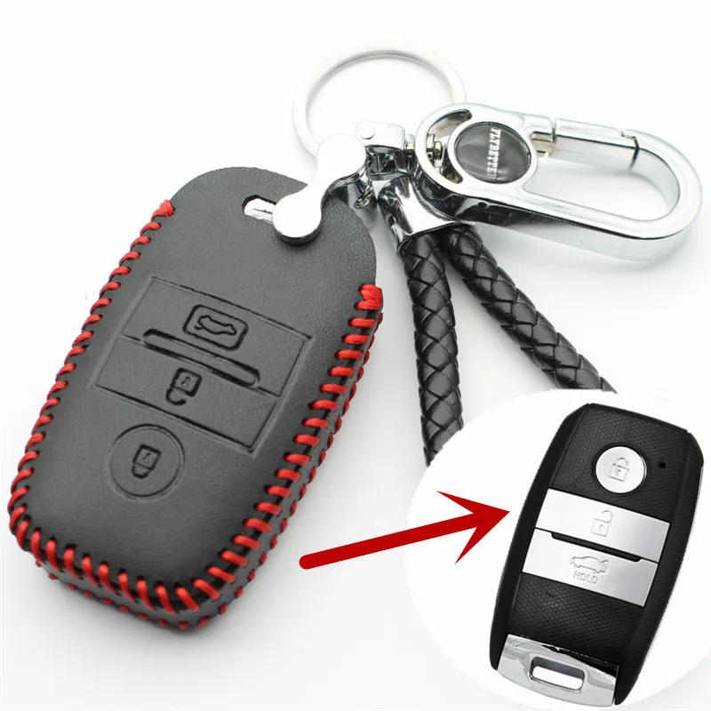 Чехол для ключей FLYBETTER из натуральной кожи Kia KX3/KX5/K3S/RIO/Ceed/Cerato/Optima/K5/Sportage/Sorento