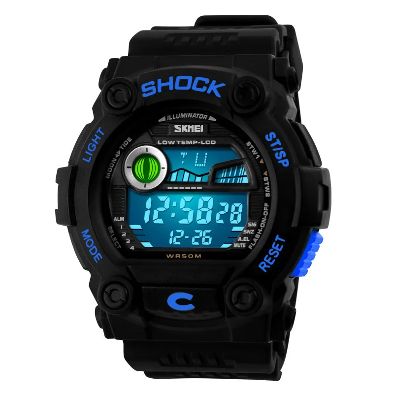

Skmei 0907 Waterproof Watch Multi-functional Sports Men Mountain Climbing Electronic Sports Watch Watrproof Watch