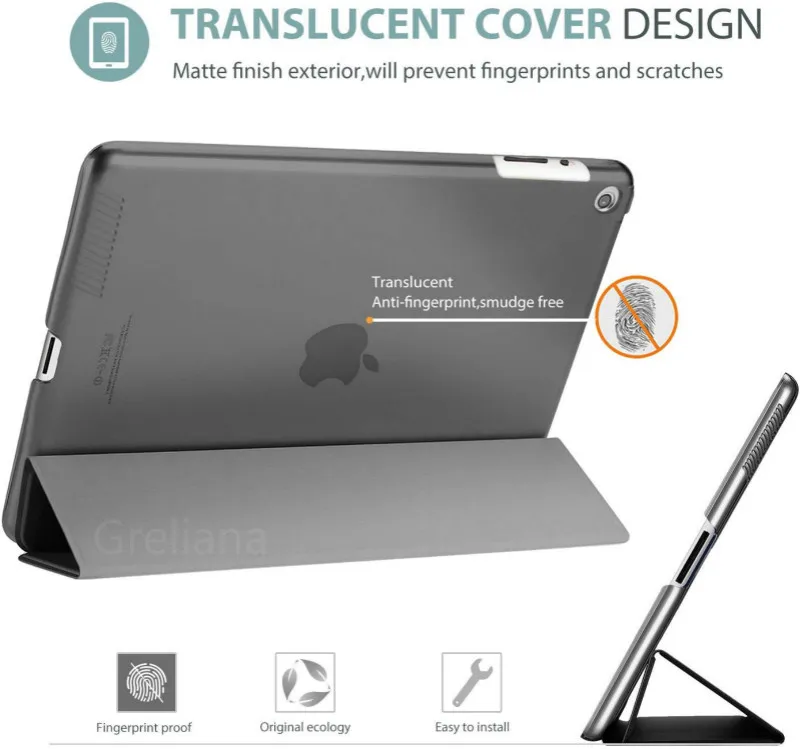 Для iPad 2/3/4 Чехол легкий умный тонкий чехол Прозрачный матовый чехол-накладка для iPad 4th поколения с retina Дисплей чехол