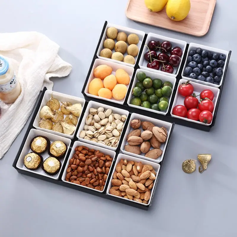

Multifunction Japan Style Fruit Platter Serving Tray Creative Plates Storage Box For Snacks Nuts Desserts Plates