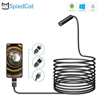 

3in1 Android endoscope Camera 8mm 8 Leds Lens USB Borescope Tube 1/2/3.5/5/10M Snake Mini Cameras Micro Camera For Android PC
