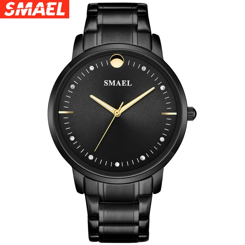 

SMAEL 9023 Men Watches Quartz Sport Fashion Wristwatch Stainless Steel Band Watch relogio masculino Casual Clock with Box News