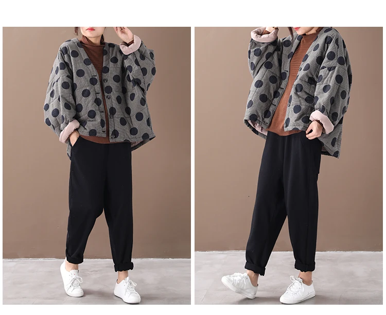 Max LuLu корейская мода зима новая хлопковая стеганая одежда женские винтажные парки в горошек Женская клетчатая теплая куртка негабаритное пальто