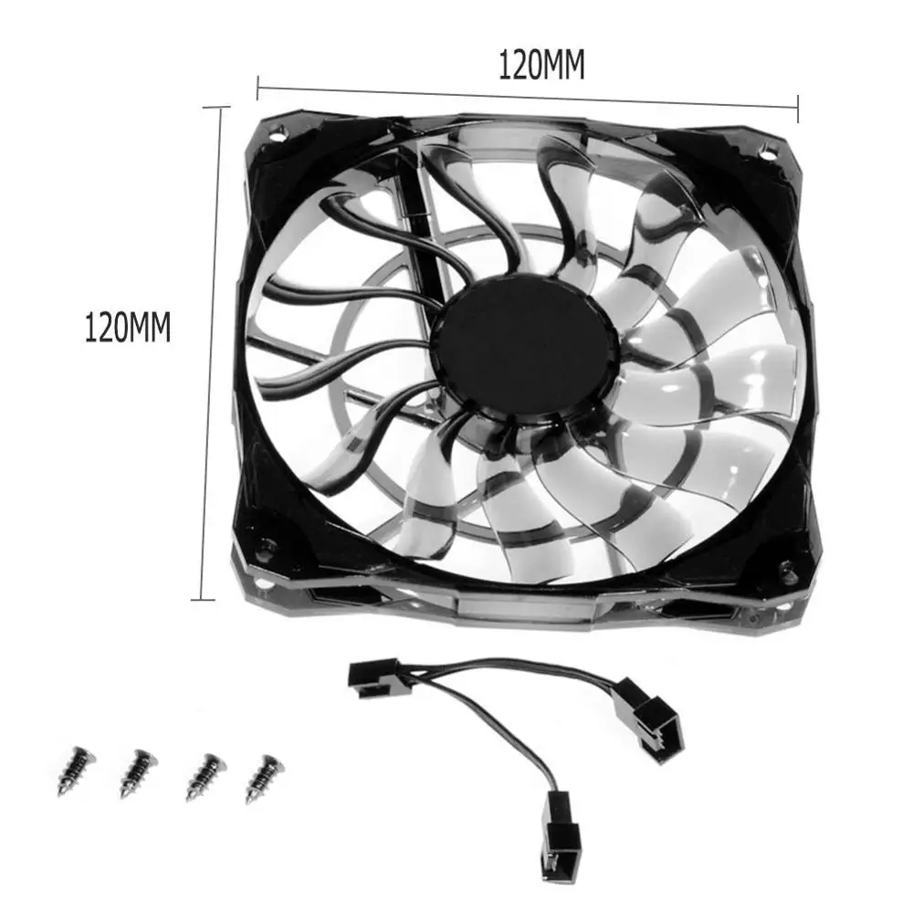 Slim CPU Cooler 120mm 4Pin Temperature Controlled Water Cooled Fan Heatsink