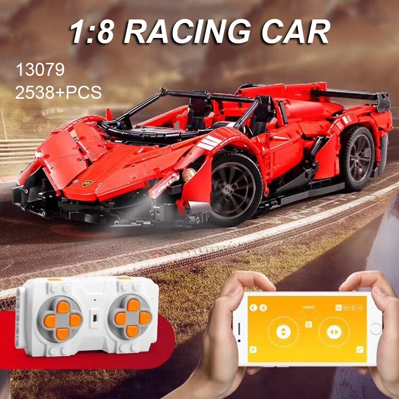 Technic 13079 RC гоночный автомобиль родстер с мотором приложение управления MOC-10559 MOC-10574 строительные блоки кирпичи дети Rc игрушки