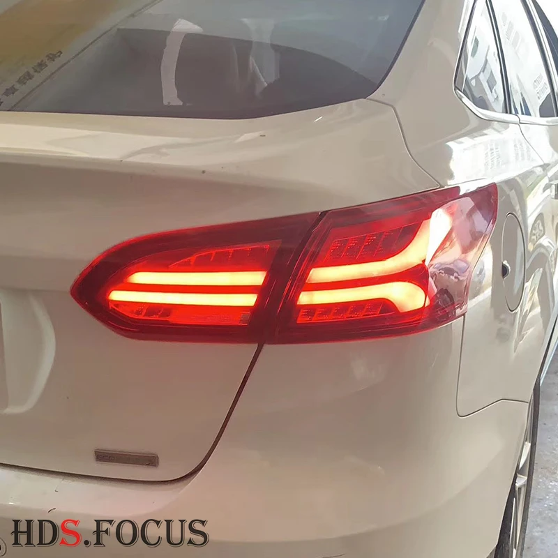 Автомобильный Стайлинг для Ford Focus задние фонари седан светодиодный задний фонарь задний багажник крышка лампы drl+ сигнал+ тормоз+ обратный