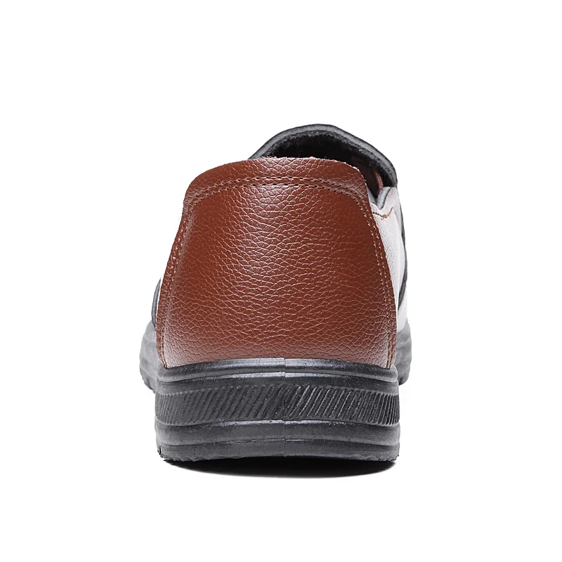 Fine Zero new men's shoes casual leather loafers slip-on shoes man youth light driving platform brogue shoes for men
