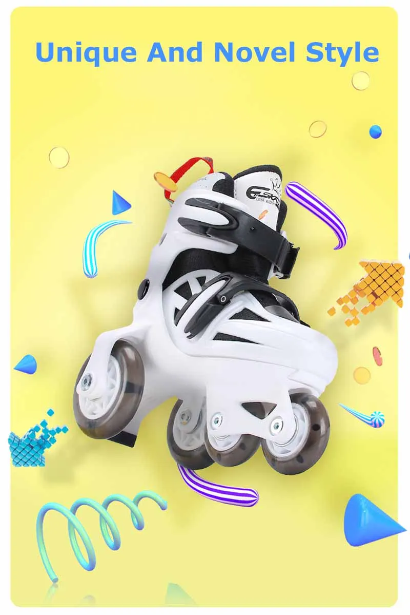 Двойная линия роликовые коньки для детей регулируемый 4-х колесные роликовые коньки обувь Профессиональный PU мигает колесо детские роликовые кроссовки