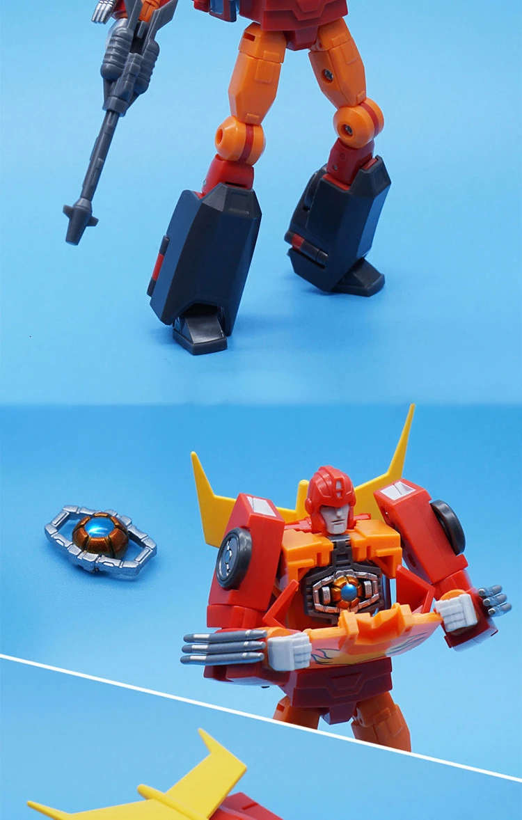 MFT MS19 MS-19 G1 Transformation Toy Rodimus Prime HotRod Commander Action Movie Figures Model ABS 12CM KO Deformation Car Robot