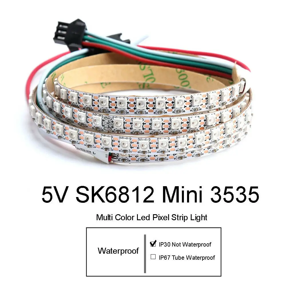 1 м SK6812 DC5V 7 мм PCB адресуемых 3535 RGB гибкий светодиодный полосы 60/144 Пиксели jk1208 |