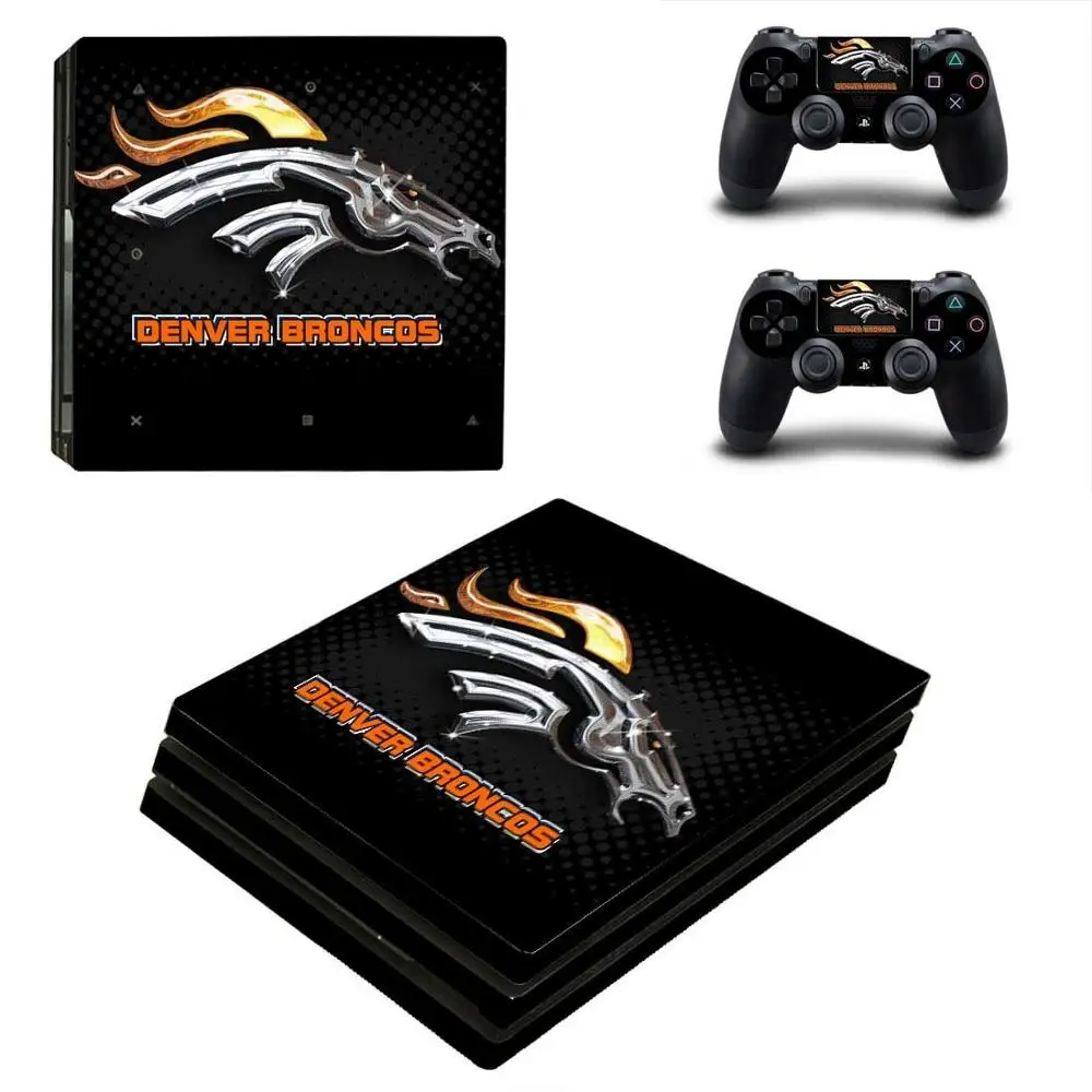 YSP4P-0676 Наклейка для PS4 Pro Denver Broncos s PS 4 Play station 4 Pro наклейка для кожи Pegatinas для консоли и контроллера playstation 4 Pro - Цвет: YSP4P-0676