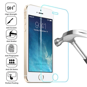 

9H Anti-Burst Tempered Glass For iPhone 4 4S 5 5S 5C SE All Screen Glue Protector For iPhone 5S SE Full coverage Protective Film