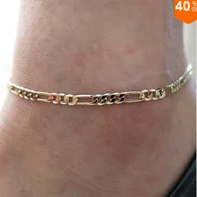 Европейские и американские аксессуары, модная простая металлическая цепочка, женская подвеска под названием чистое ожерелье, украшение для ног