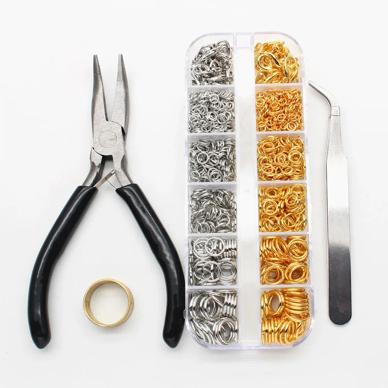 1200Pcs Jewelry Findings Kit with Open Jump Rings Lobster Clasps