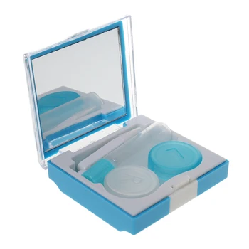 

Portable Travel Kit Contact Lens Case Container Holder Mirror Soak Storage B