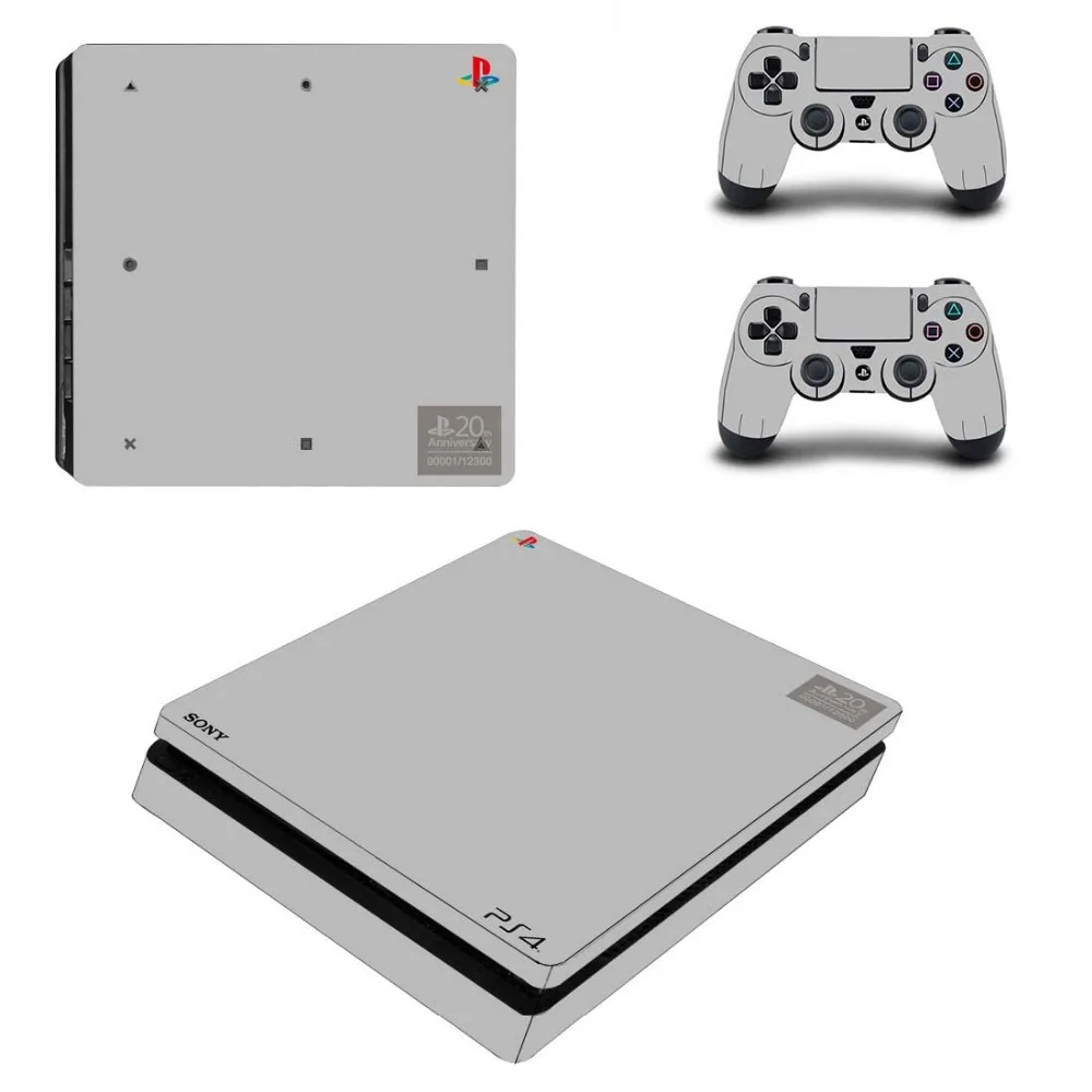 Чистый белый полное покрытие лицевые панели PS4 тонкая кожа Наклейка виниловая для Playstation 4 консоль и контроллер PS4 тонкая кожа Наклейка