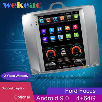 

Wekeao 10.4" Vertical Screen Tesla Style 1Din Android 9.0 Car Radio For Ford Focus Auto GPS Navigation Car Dvd Multimedia Player